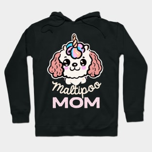 Maltipoo Mom Unicorn Dog Owner Retro Dog Mother Hoodie